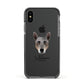 Australian Cattle Dog Personalised Apple iPhone Xs Impact Case Black Edge on Black Phone