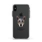 Australian Cattle Dog Personalised Apple iPhone Xs Impact Case White Edge on Black Phone