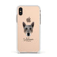 Australian Cattle Dog Personalised Apple iPhone Xs Impact Case White Edge on Gold Phone