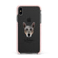 Australian Cattle Dog Personalised Apple iPhone Xs Max Impact Case Pink Edge on Black Phone