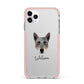 Australian Cattle Dog Personalised iPhone 11 Pro Max Impact Pink Edge Case