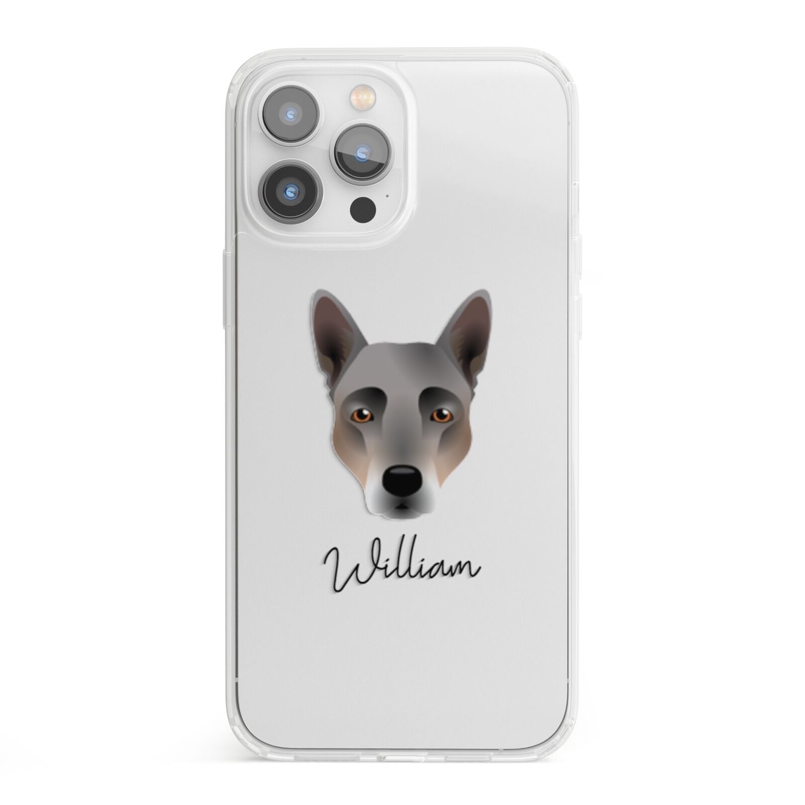 Australian Cattle Dog Personalised iPhone 13 Pro Max Clear Bumper Case