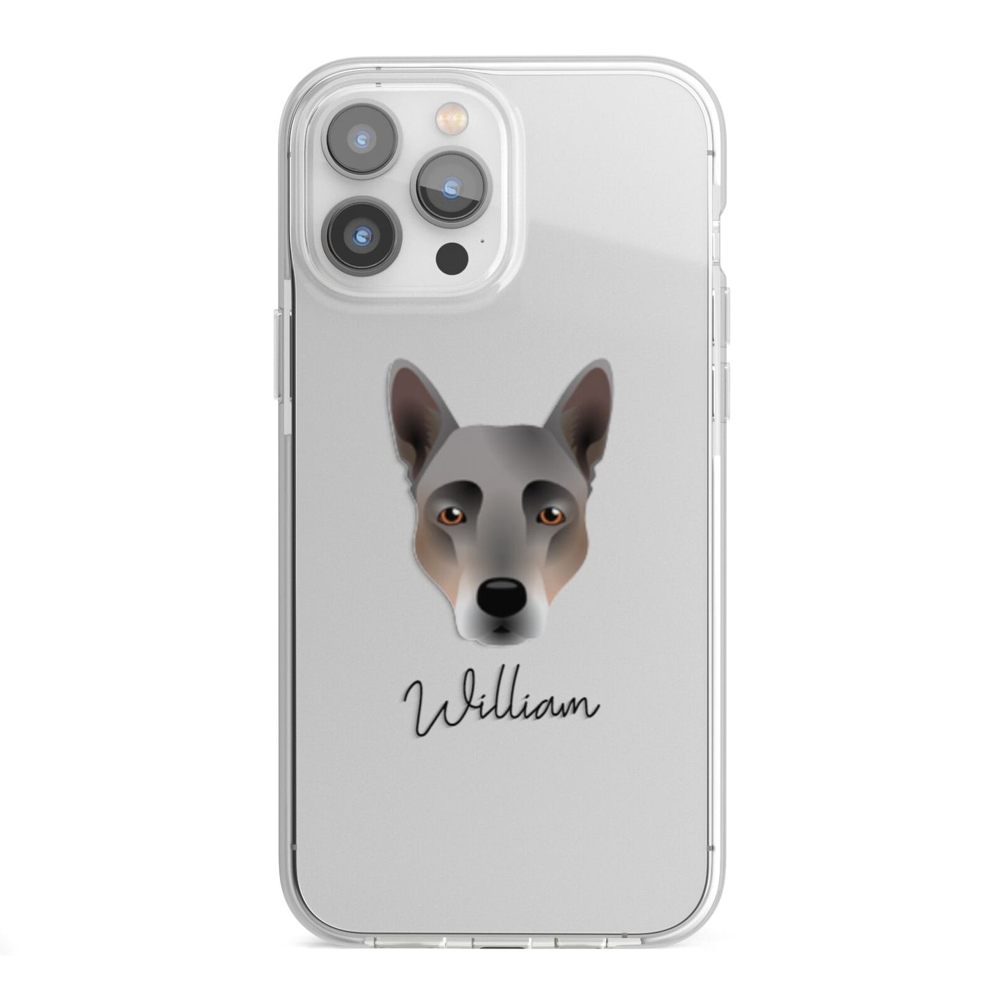 Australian Cattle Dog Personalised iPhone 13 Pro Max TPU Impact Case with White Edges