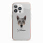 Australian Cattle Dog Personalised iPhone 13 Pro TPU Impact Case with Pink Edges