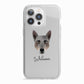 Australian Cattle Dog Personalised iPhone 13 Pro TPU Impact Case with White Edges