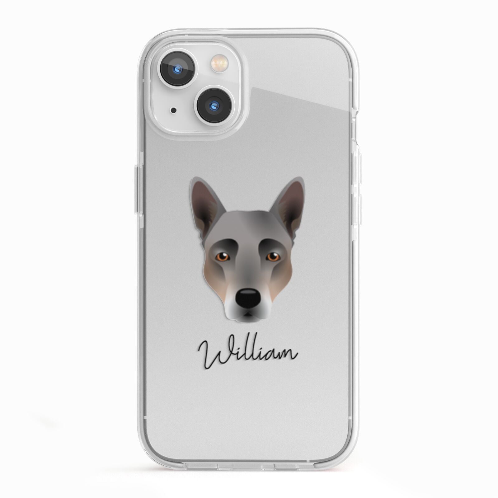 Australian Cattle Dog Personalised iPhone 13 TPU Impact Case with White Edges