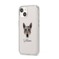 Australian Cattle Dog Personalised iPhone 14 Clear Tough Case Starlight Angled Image