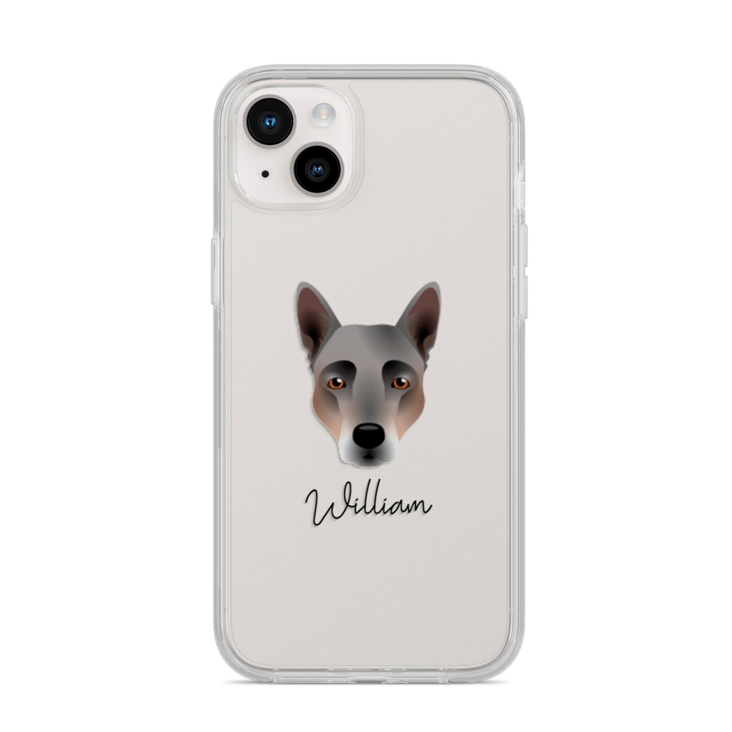 Australian Cattle Dog Personalised iPhone 14 Plus Clear Tough Case Starlight