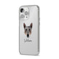 Australian Cattle Dog Personalised iPhone 14 Pro Max Clear Tough Case Silver Angled Image
