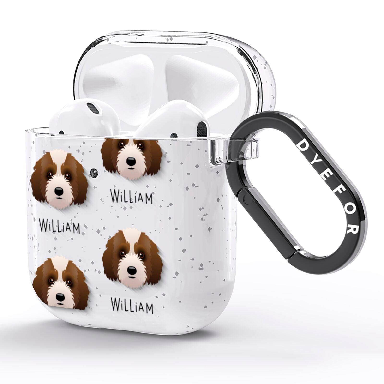 Australian Labradoodle Icon with Name AirPods Glitter Case Side Image