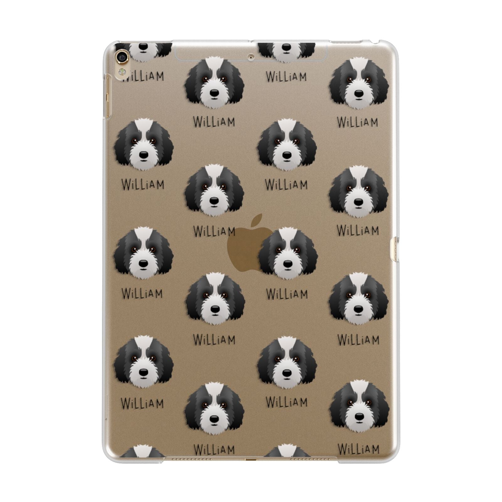 Australian Labradoodle Icon with Name Apple iPad Gold Case