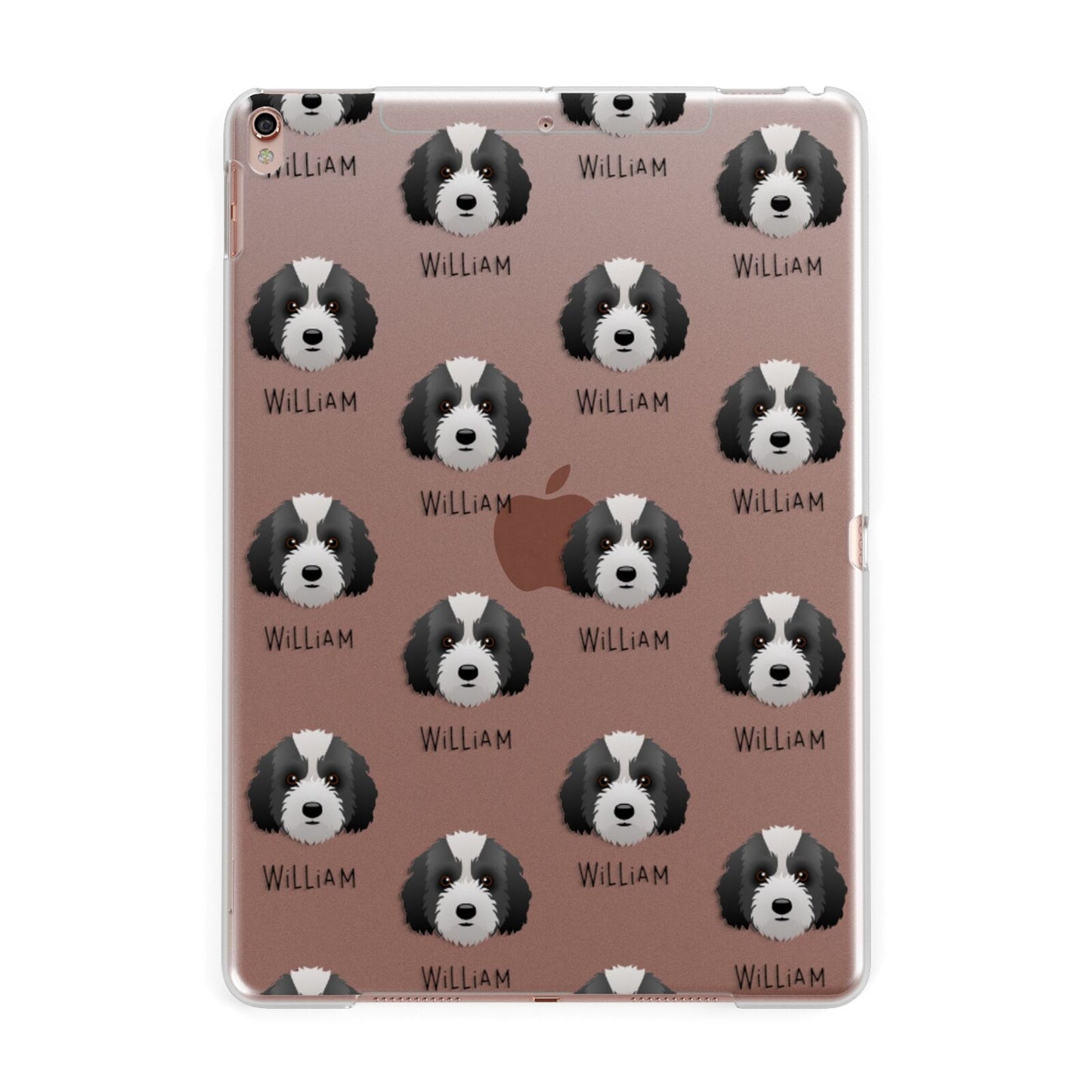 Australian Labradoodle Icon with Name Apple iPad Rose Gold Case