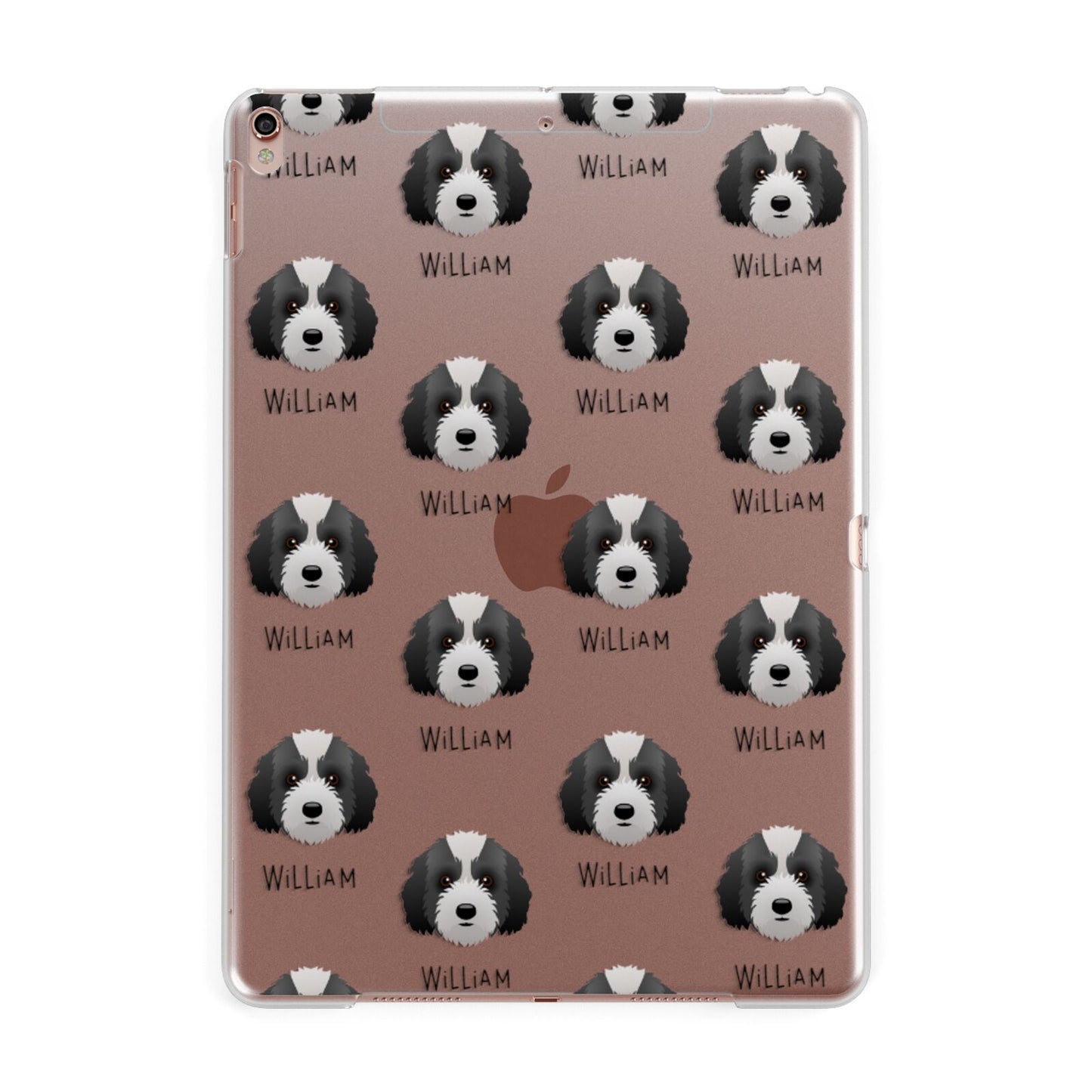 Australian Labradoodle Icon with Name Apple iPad Rose Gold Case