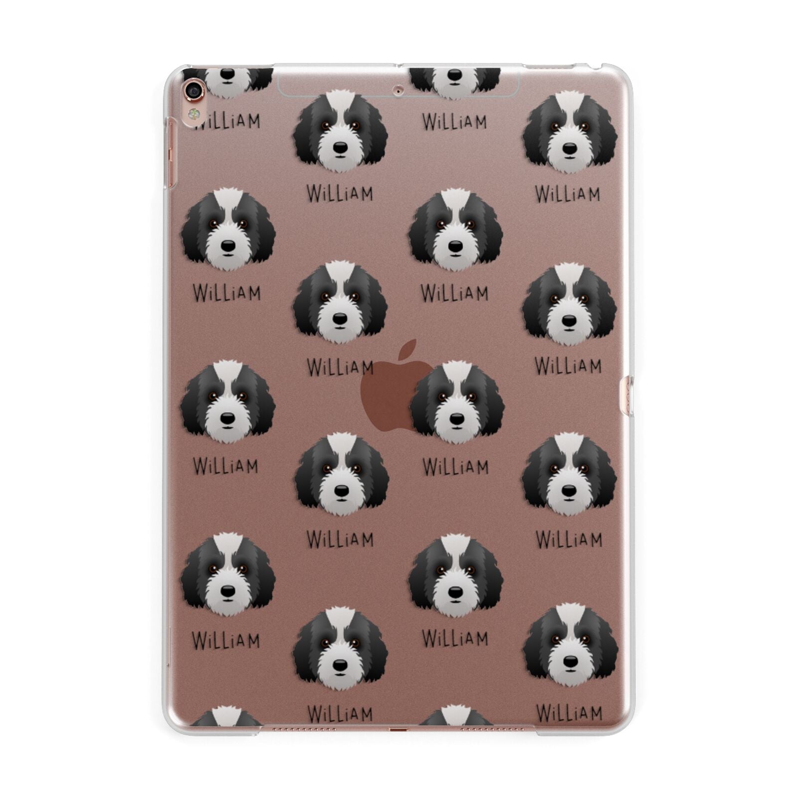 Australian Labradoodle Icon with Name Apple iPad Rose Gold Case