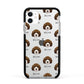 Australian Labradoodle Icon with Name Apple iPhone 11 in White with Black Impact Case