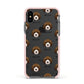 Australian Labradoodle Icon with Name Apple iPhone Xs Impact Case Pink Edge on Black Phone
