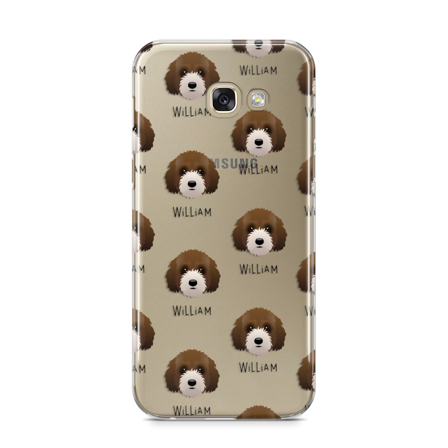 Australian Labradoodle Icon with Name Samsung Galaxy A5 2017 Case on gold phone