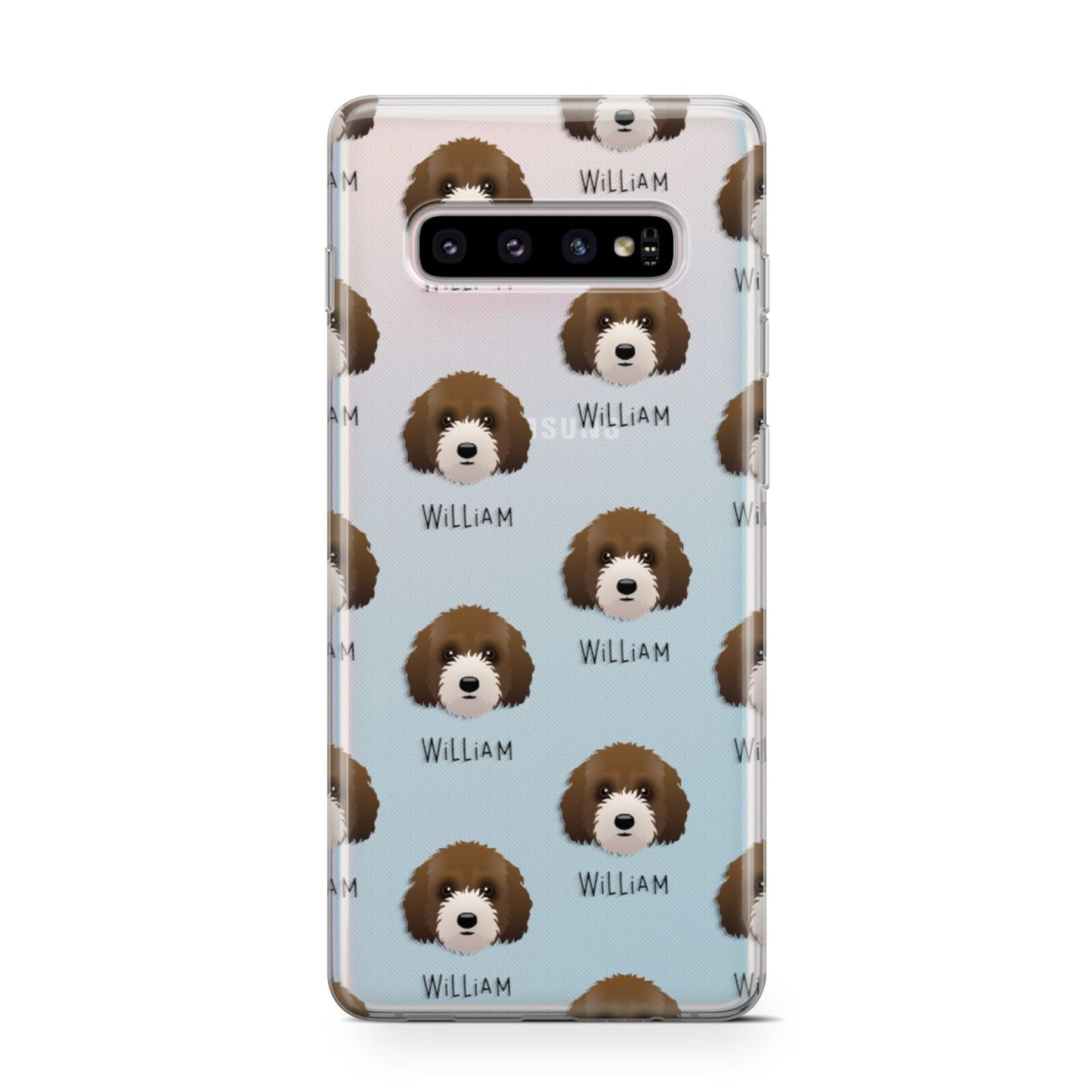 Australian Labradoodle Icon with Name Samsung Galaxy S10 Case