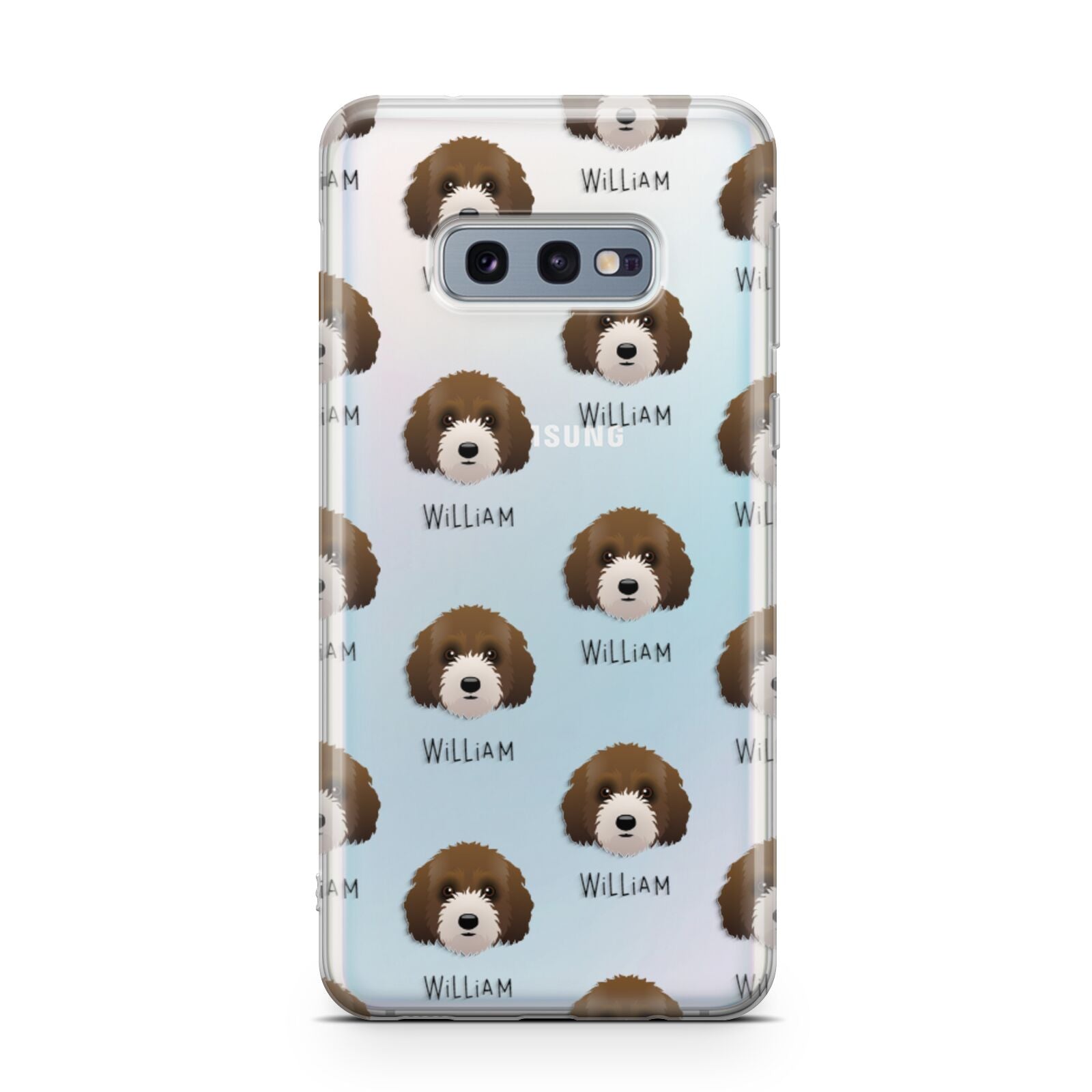 Australian Labradoodle Icon with Name Samsung Galaxy S10E Case