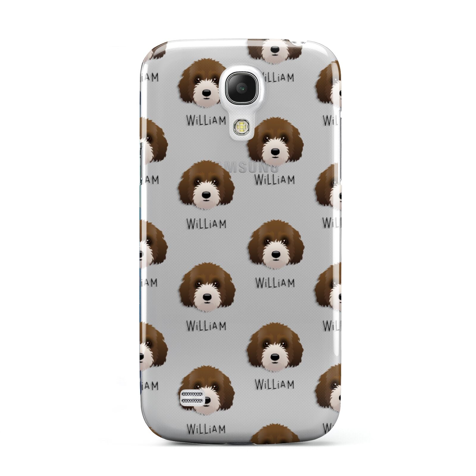 Australian Labradoodle Icon with Name Samsung Galaxy S4 Mini Case