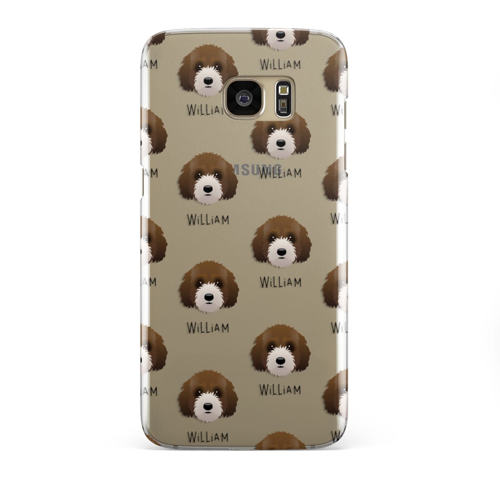Australian Labradoodle Icon with Name Samsung Galaxy S7 Edge Case