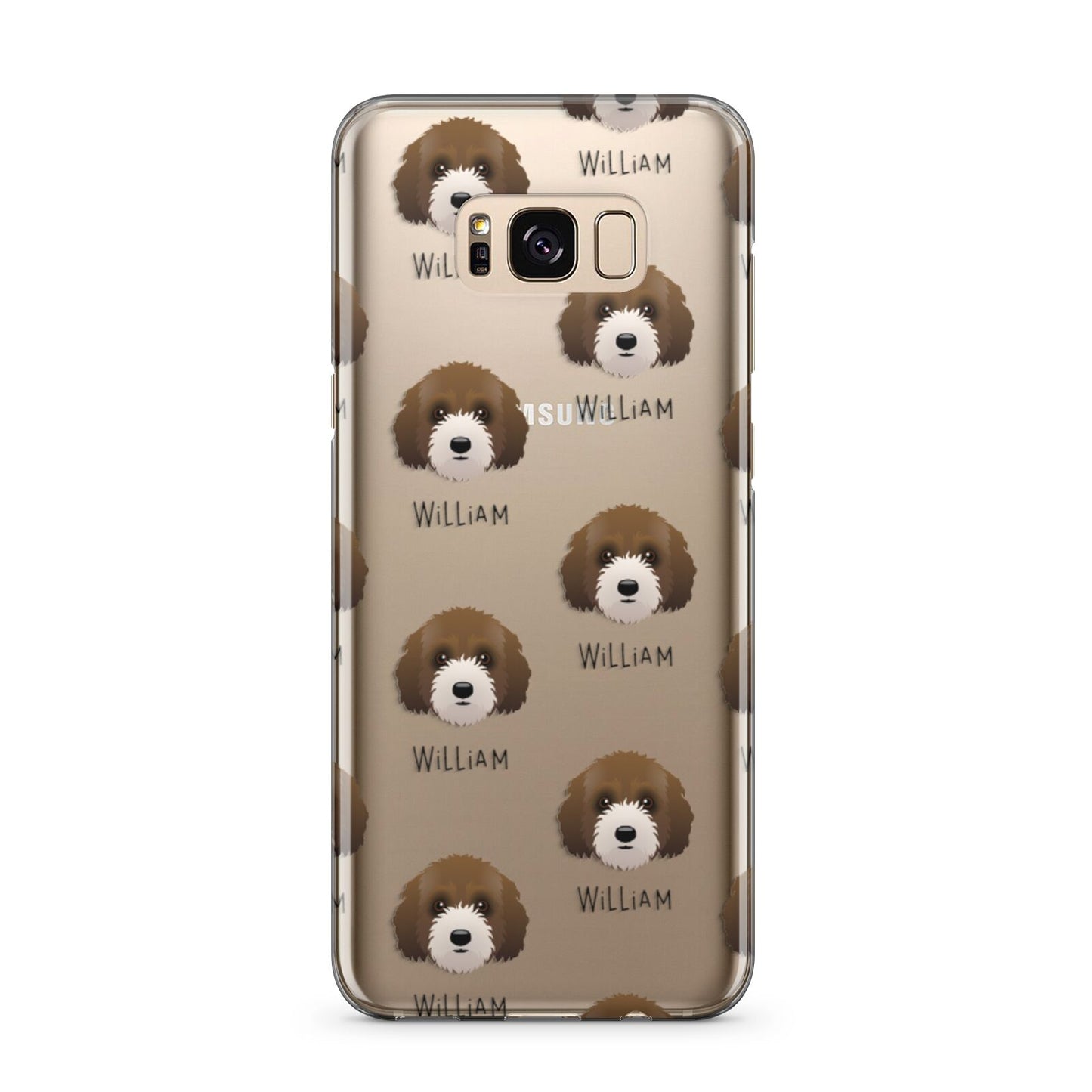 Australian Labradoodle Icon with Name Samsung Galaxy S8 Plus Case