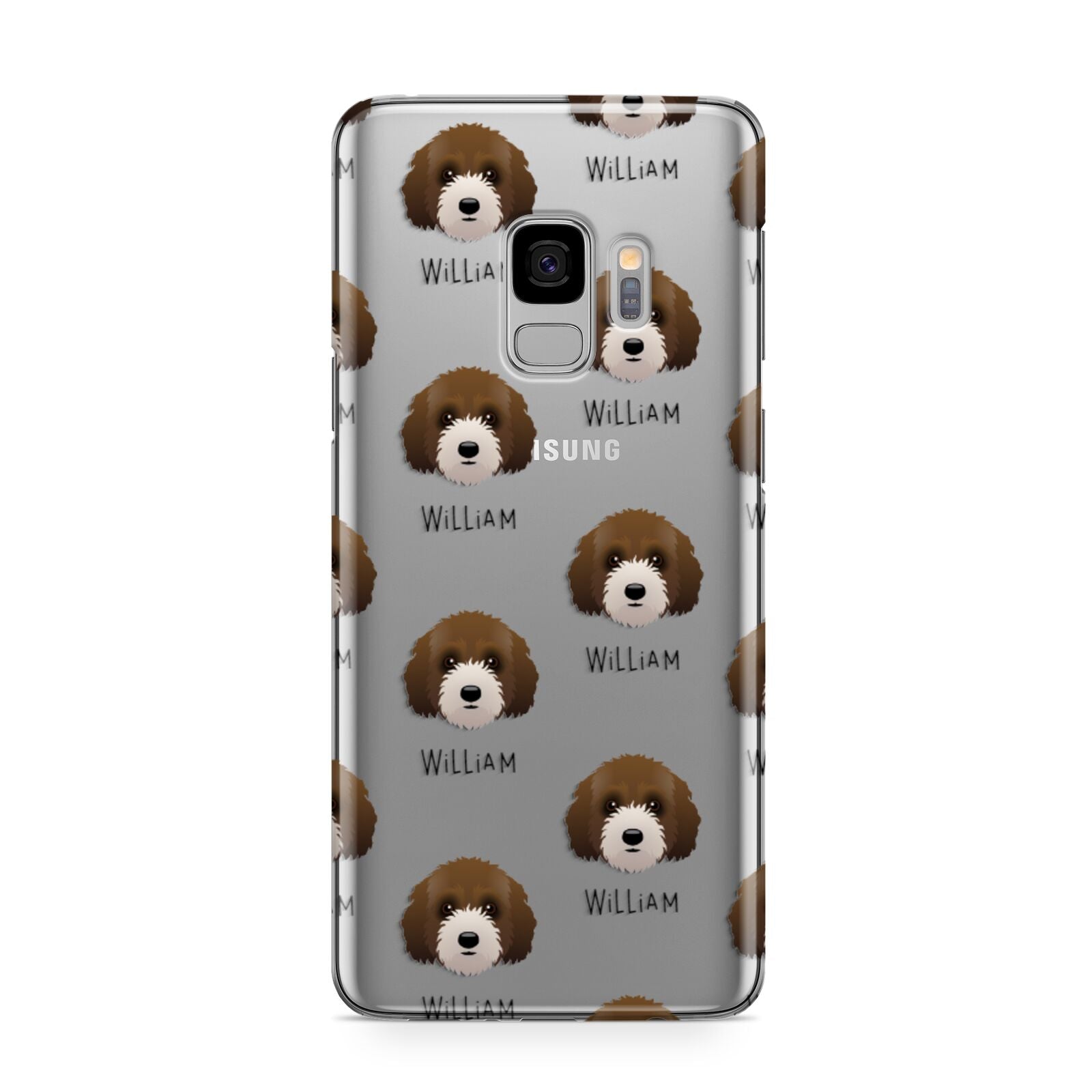 Australian Labradoodle Icon with Name Samsung Galaxy S9 Case