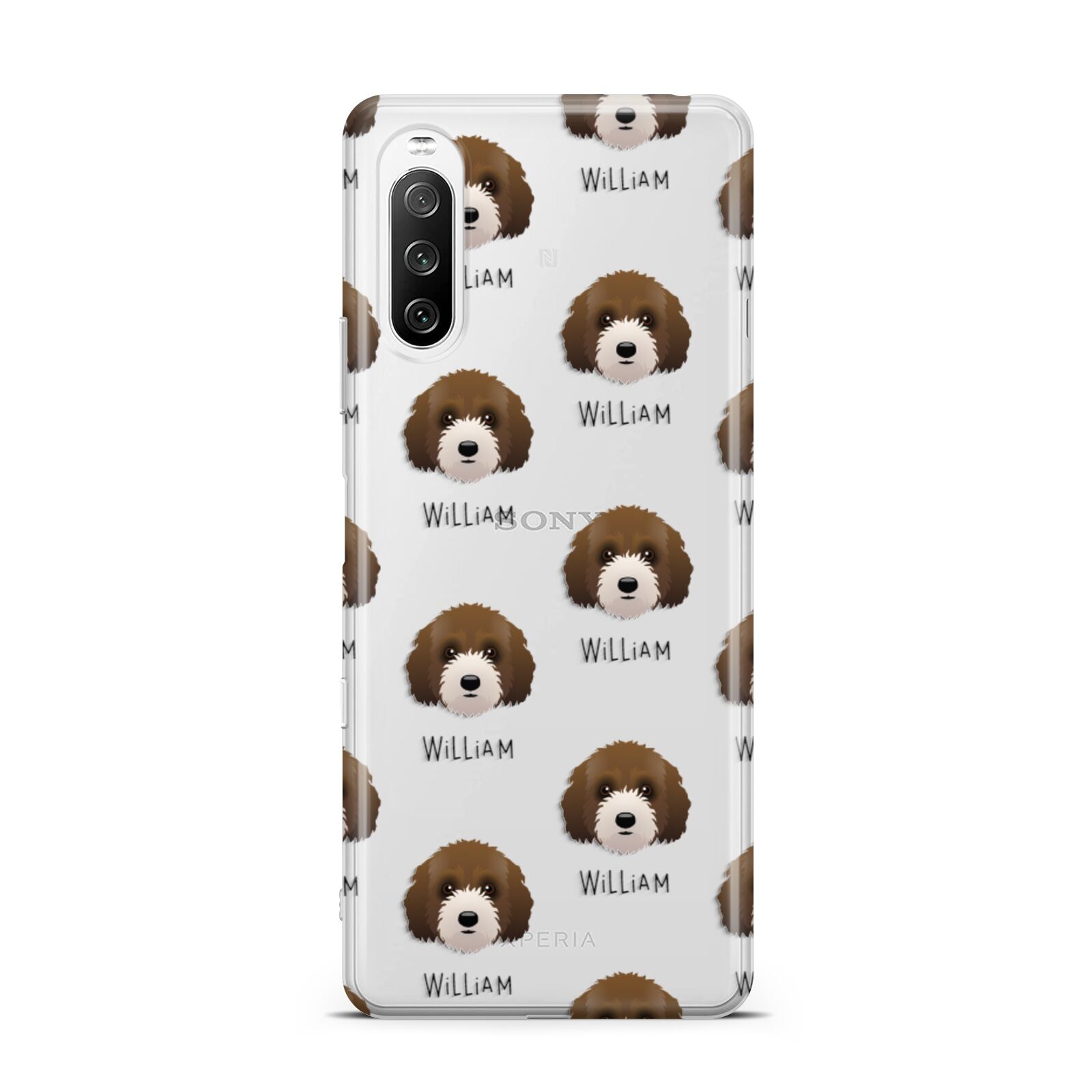 Australian Labradoodle Icon with Name Sony Xperia 10 III Case