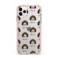 Australian Labradoodle Icon with Name iPhone 11 Pro Max Impact Pink Edge Case