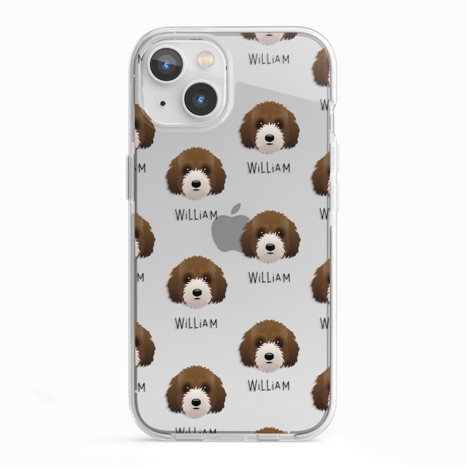 Australian Labradoodle Icon with Name iPhone 13 TPU Impact Case with White Edges