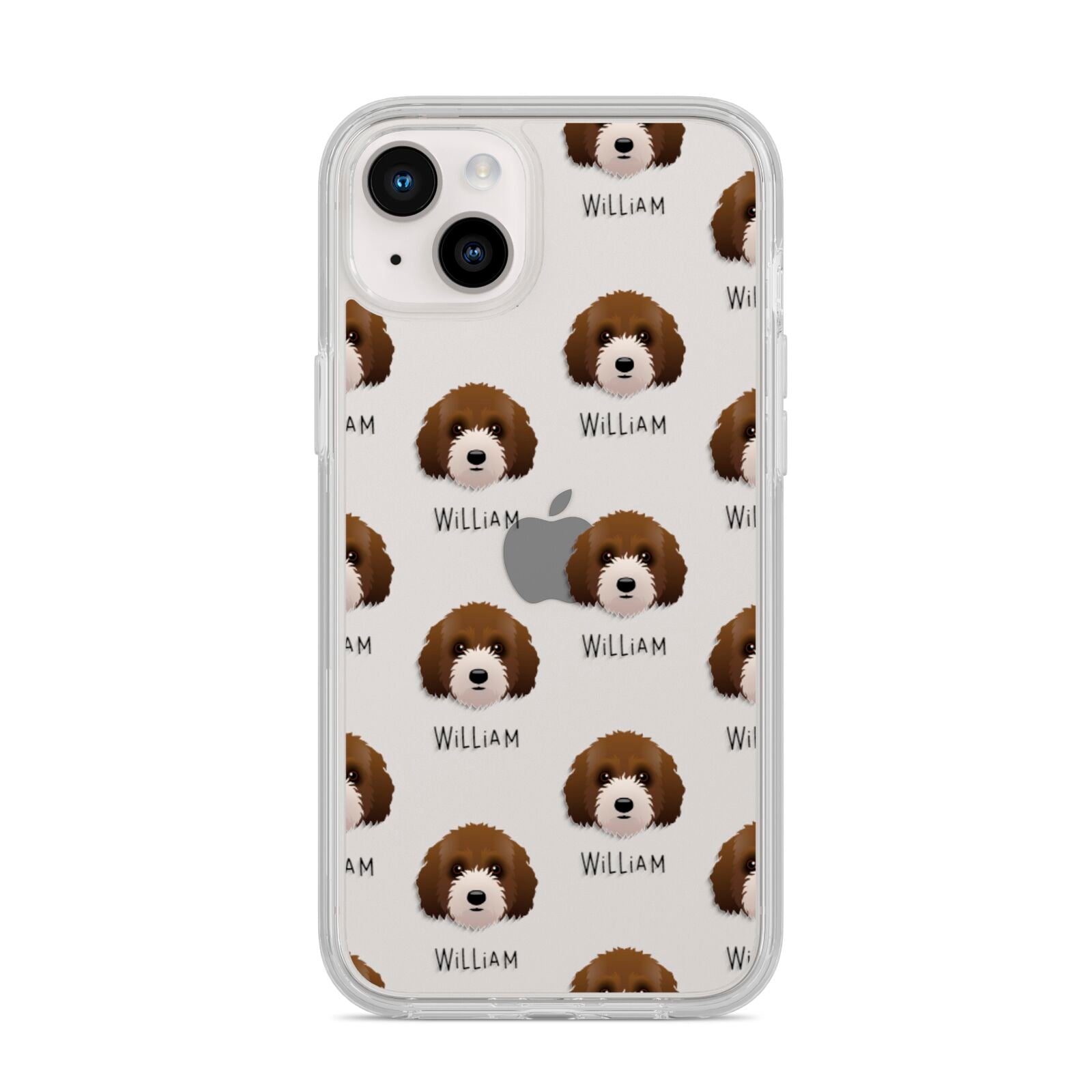 Australian Labradoodle Icon with Name iPhone 14 Plus Clear Tough Case Starlight