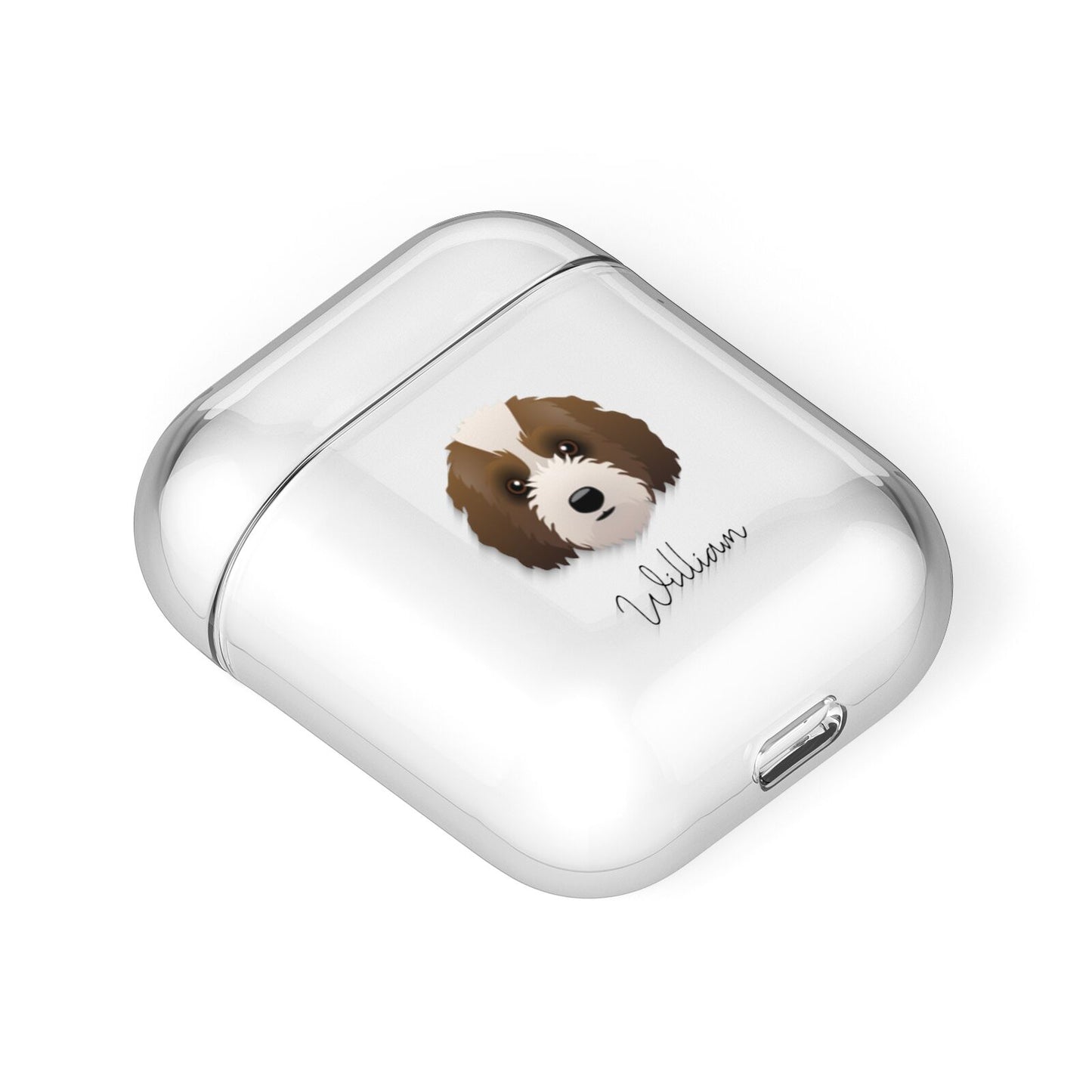 Australian Labradoodle Personalised AirPods Case Laid Flat