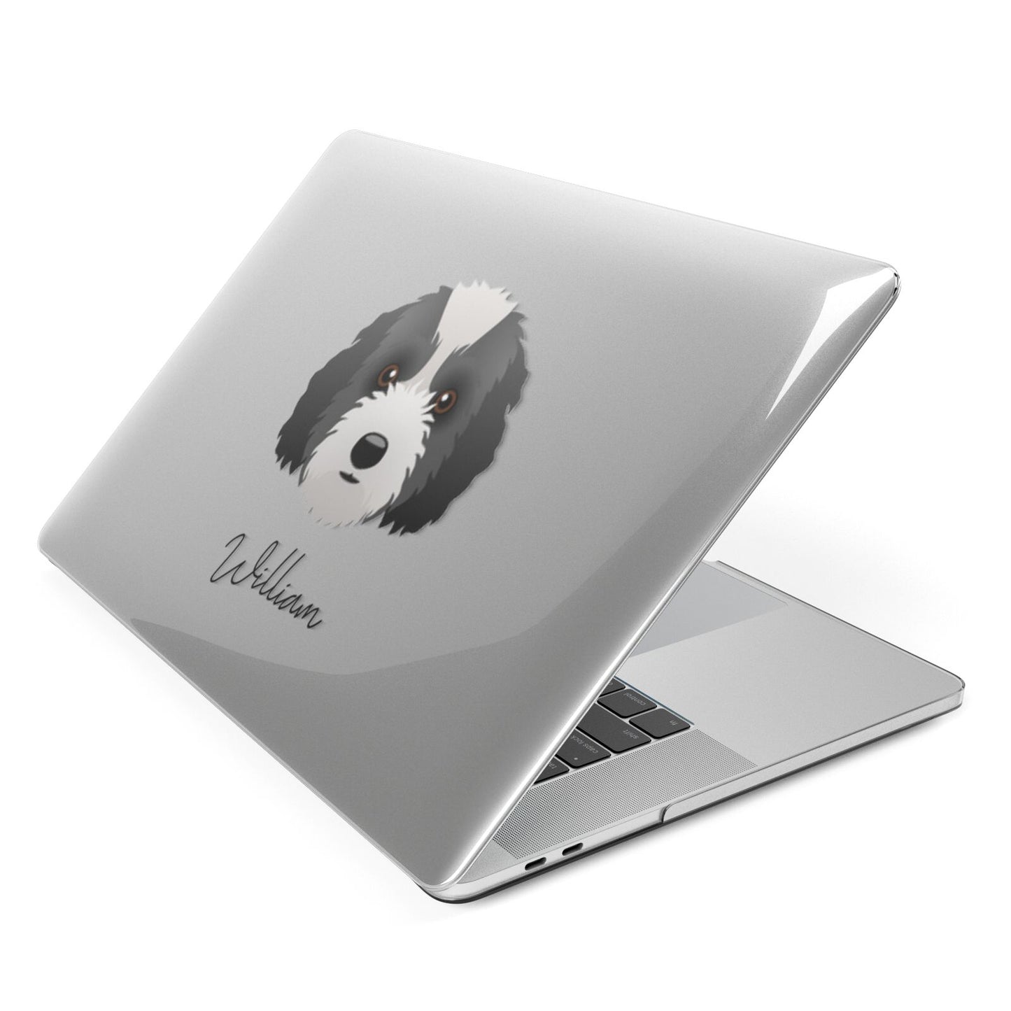 Australian Labradoodle Personalised Apple MacBook Case Side View