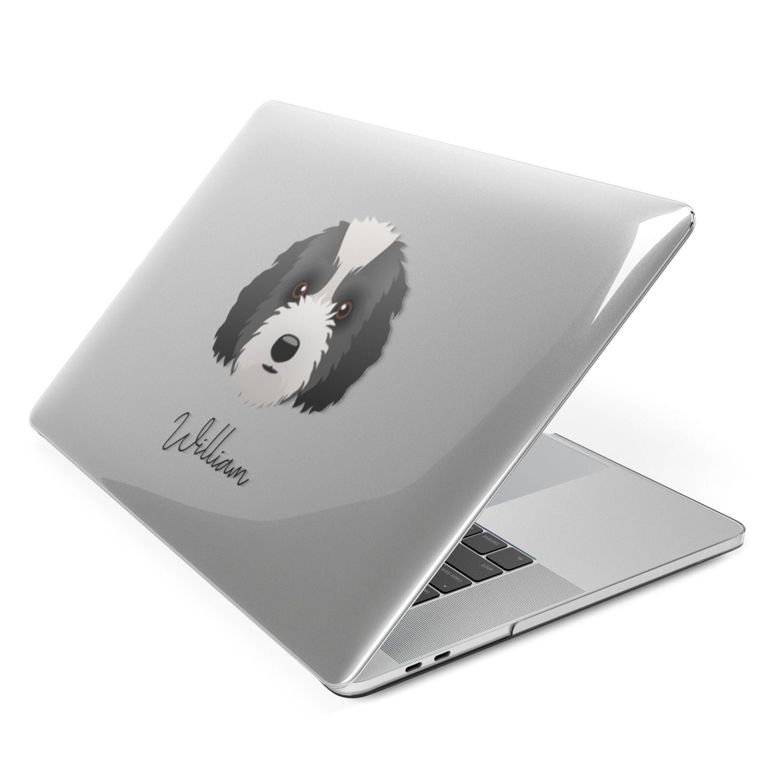 Australian Labradoodle Personalised Apple MacBook Case Side View