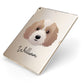 Australian Labradoodle Personalised Apple iPad Case on Gold iPad Side View