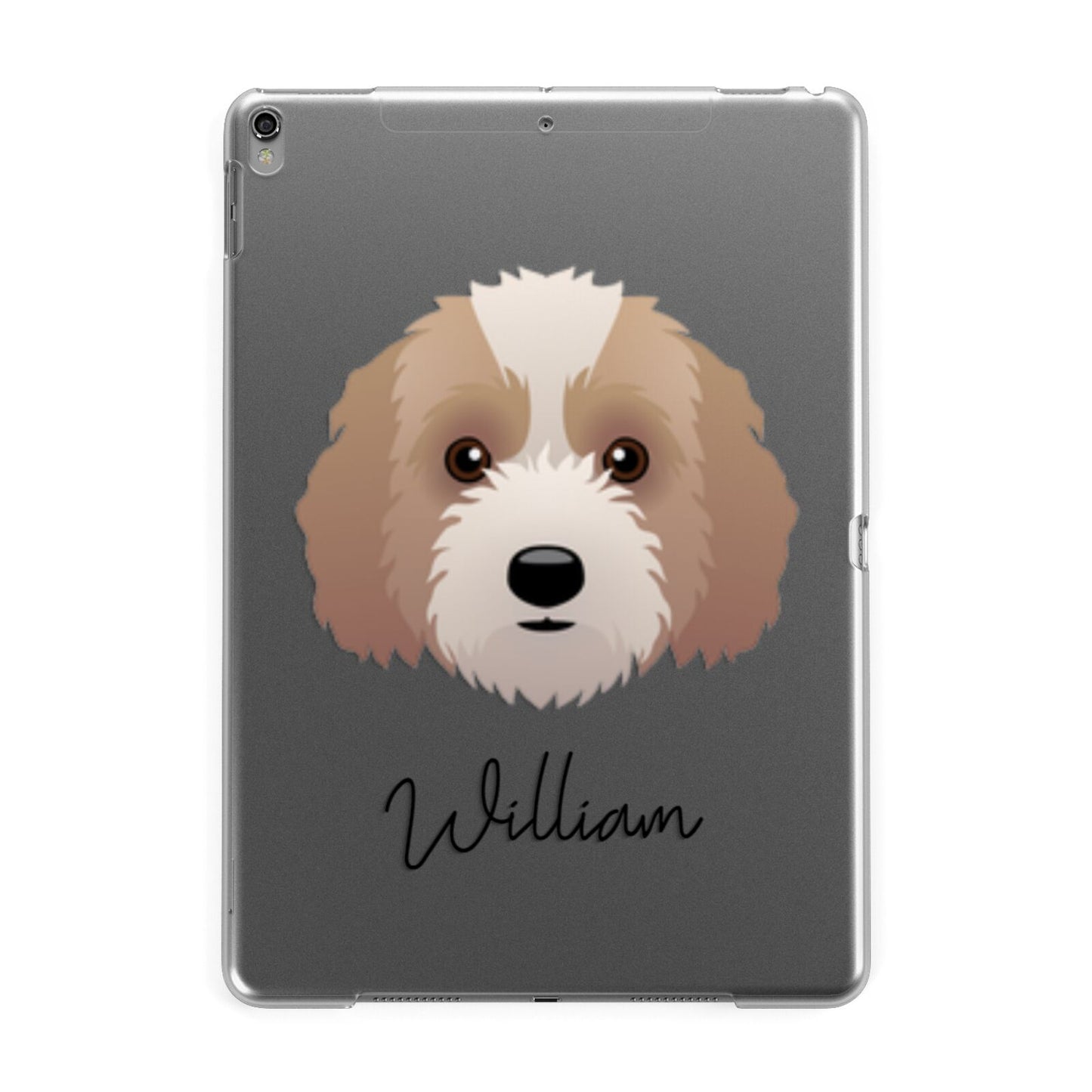 Australian Labradoodle Personalised Apple iPad Grey Case