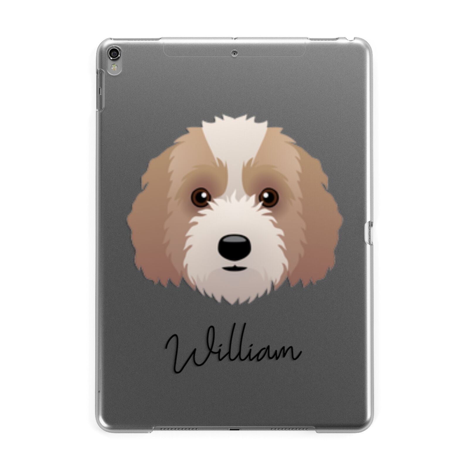 Australian Labradoodle Personalised Apple iPad Grey Case