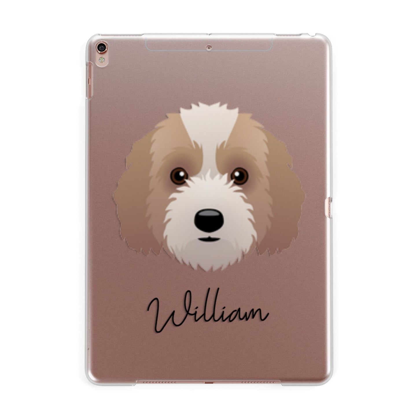 Australian Labradoodle Personalised Apple iPad Rose Gold Case