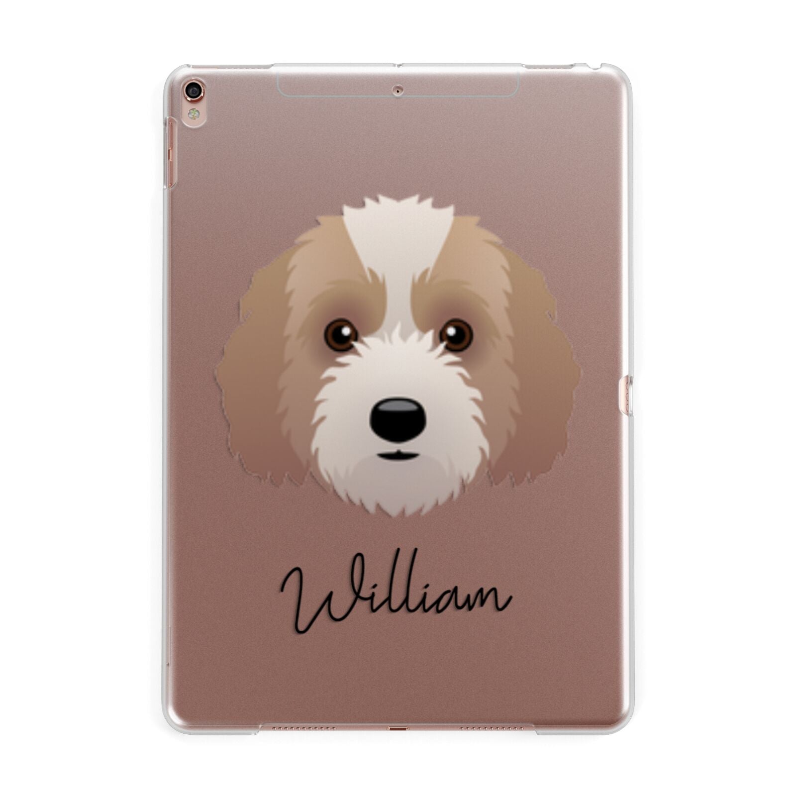 Australian Labradoodle Personalised Apple iPad Rose Gold Case