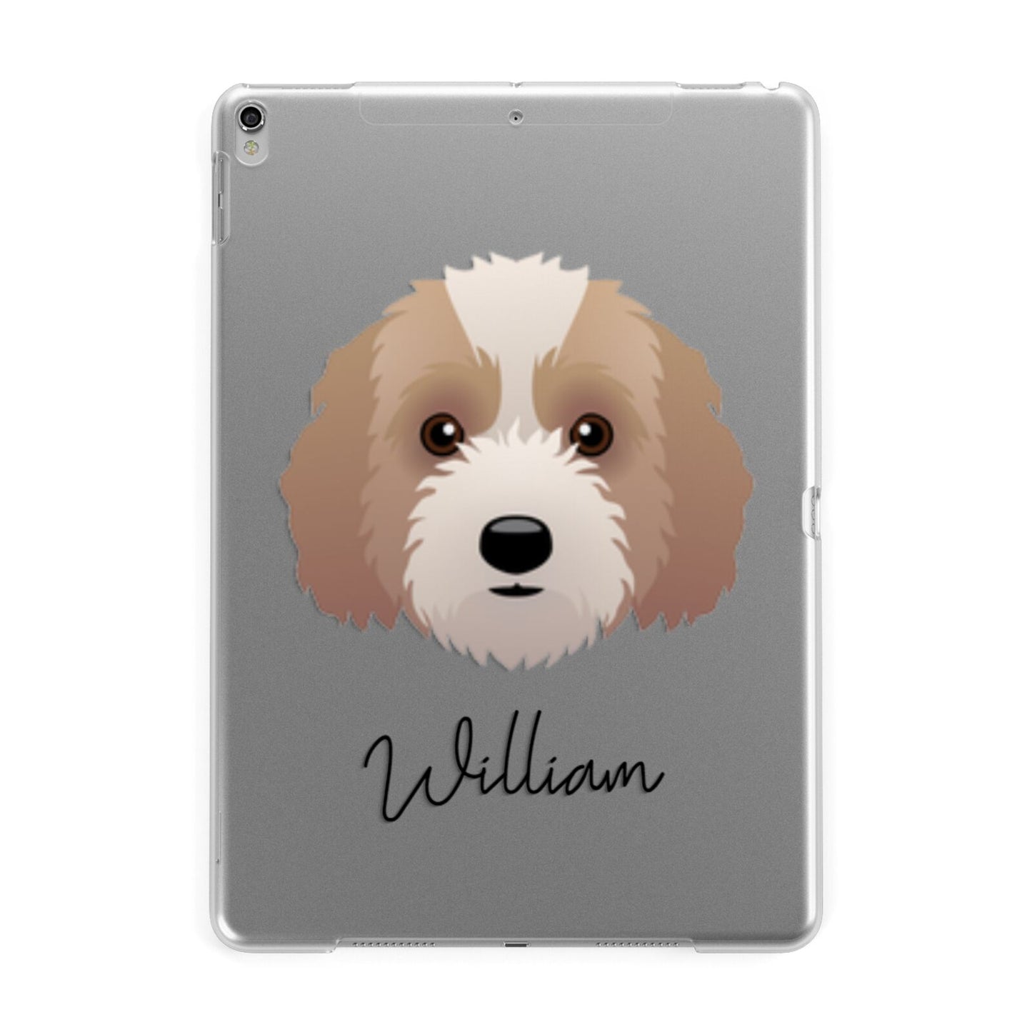 Australian Labradoodle Personalised Apple iPad Silver Case