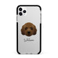 Australian Labradoodle Personalised Apple iPhone 11 Pro Max in Silver with Black Impact Case