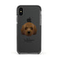 Australian Labradoodle Personalised Apple iPhone Xs Impact Case Black Edge on Black Phone