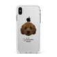 Australian Labradoodle Personalised Apple iPhone Xs Max Impact Case White Edge on Silver Phone