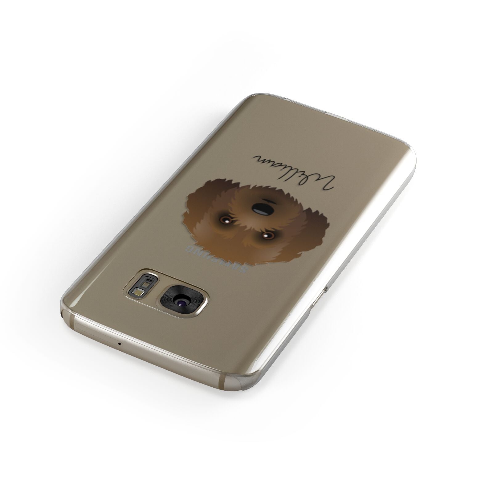Australian Labradoodle Personalised Samsung Galaxy Case Front Close Up