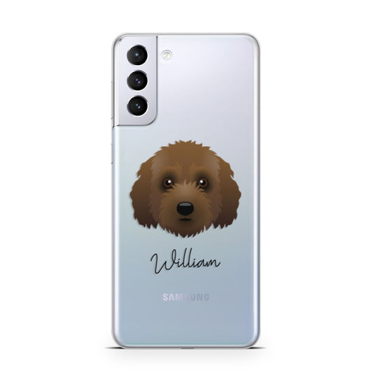 Australian Labradoodle Personalised Samsung S21 Plus Phone Case