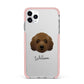 Australian Labradoodle Personalised iPhone 11 Pro Max Impact Pink Edge Case