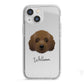 Australian Labradoodle Personalised iPhone 13 Mini TPU Impact Case with White Edges