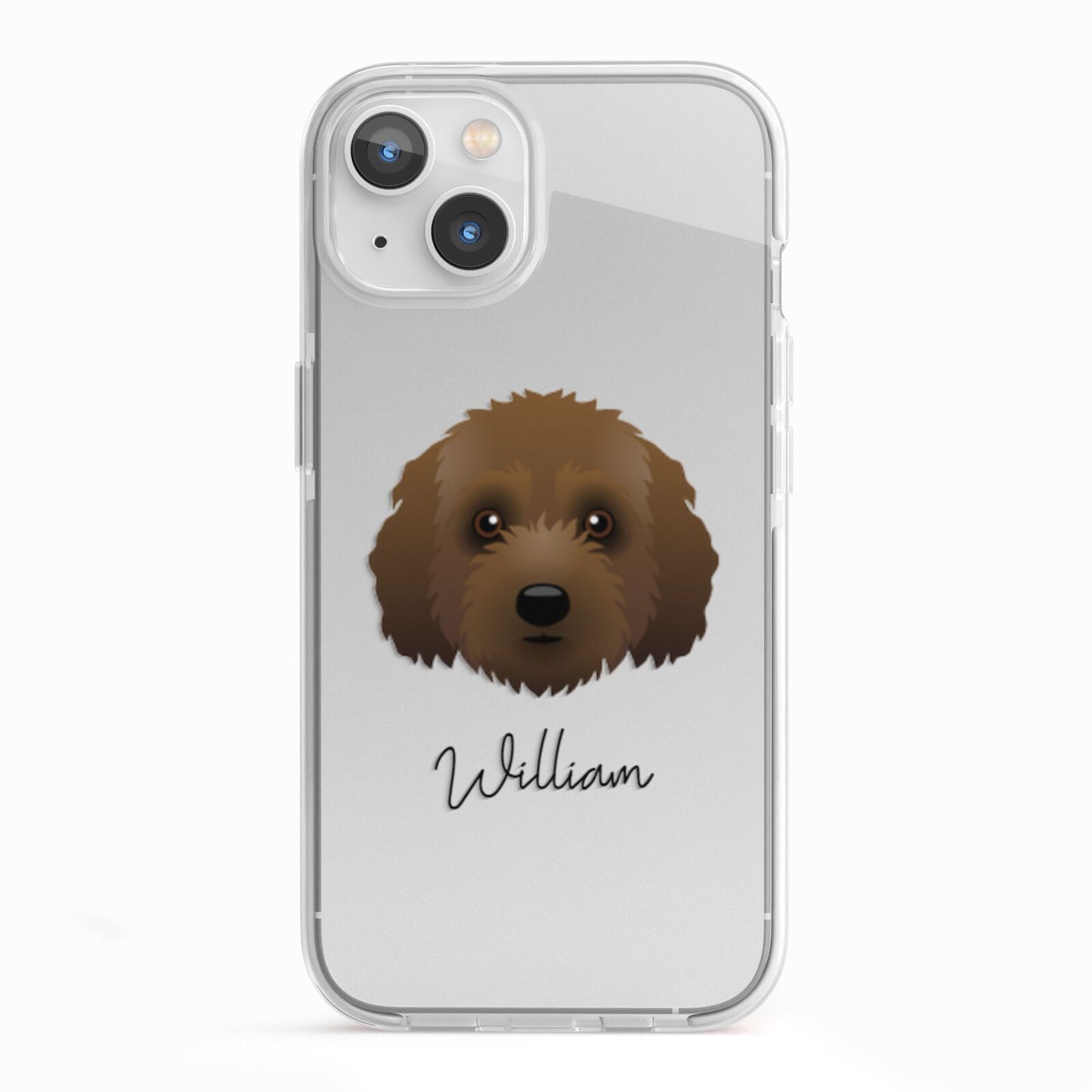 Australian Labradoodle Personalised iPhone 13 TPU Impact Case with White Edges