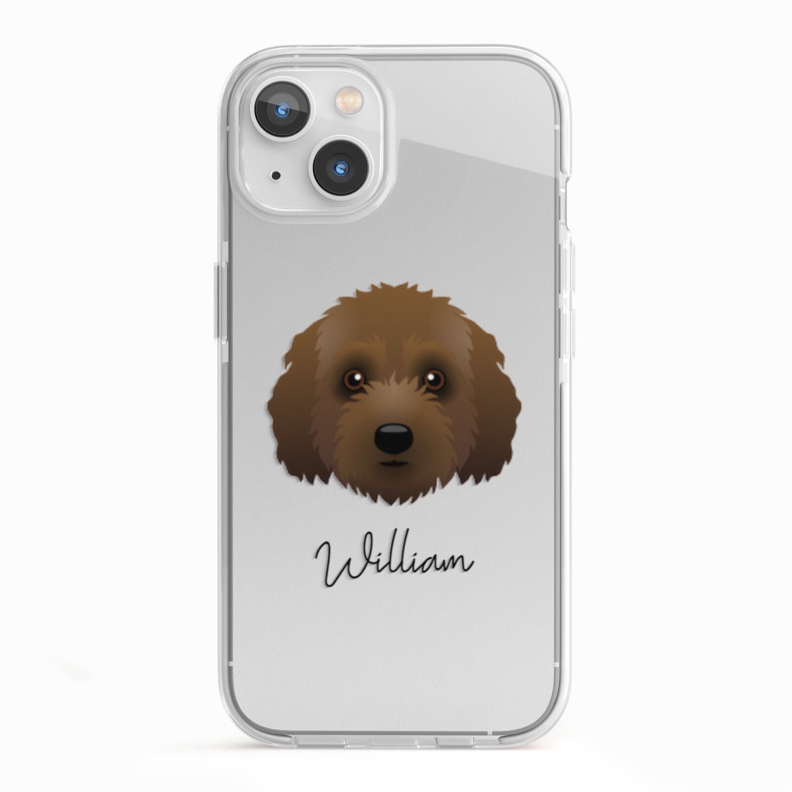 Australian Labradoodle Personalised iPhone 13 TPU Impact Case with White Edges
