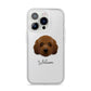 Australian Labradoodle Personalised iPhone 14 Pro Clear Tough Case Silver